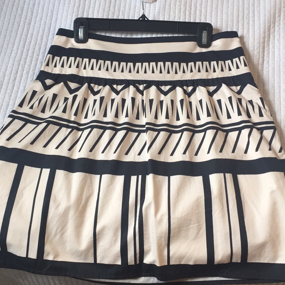 Black and creme geometric skirt, The Limited, szS